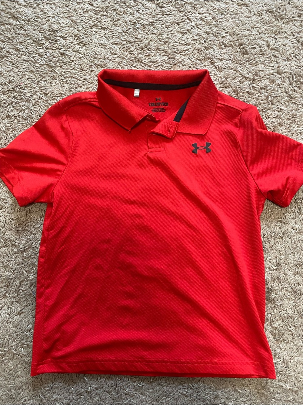 Under Armour Red Polo with Black Logo